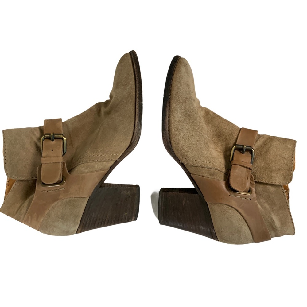 Aquatilia 8 suede ankle boots booties 3inch heel - Picture 2 of 7